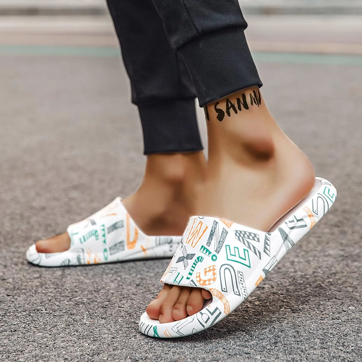 Bathroom Slippers Men Slides for Women Mens Slippers Womens Slides Drainage Hole Pool Indoor