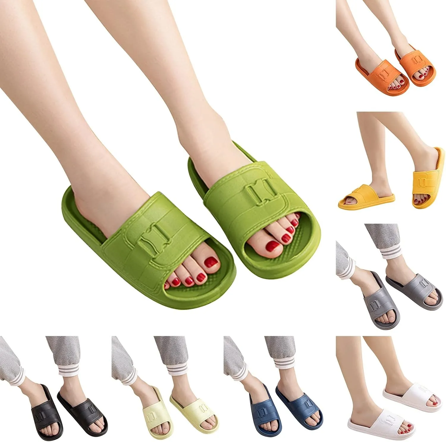 Bathroom Slippers Men Womens Slides Mens Slippers Slides for Women Quick Drying Non Slip Indoor