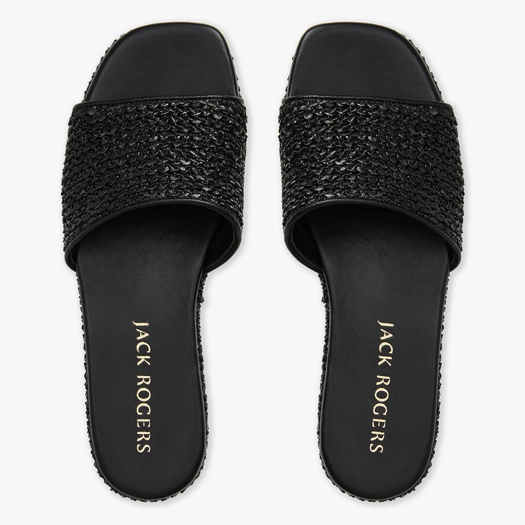 Recyclable Packaging Certified Bay Raffia Flatform Sandal