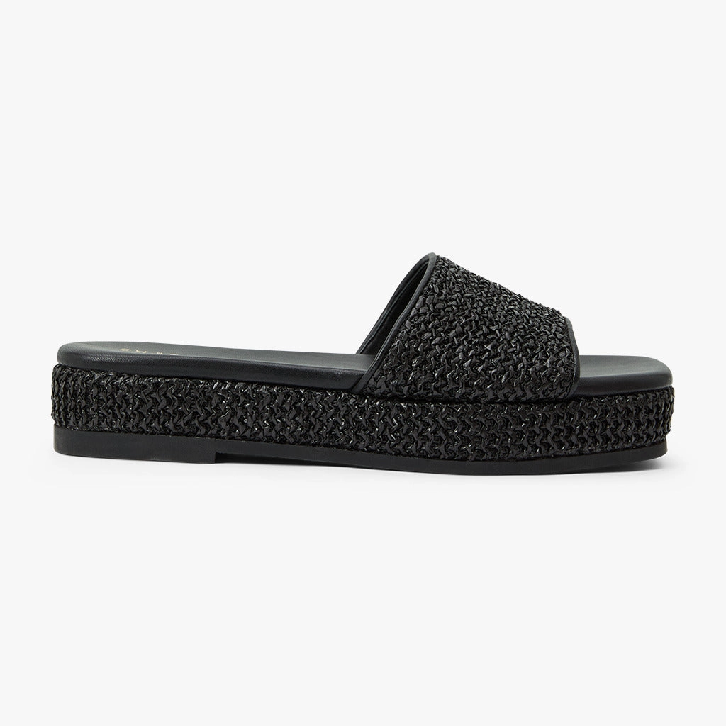 Bay Raffia Flatform Sandal Strap Design Non Irritating Seamless Edges
