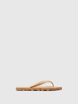 Beach Flip-Flops TURTLE 2 CREAM