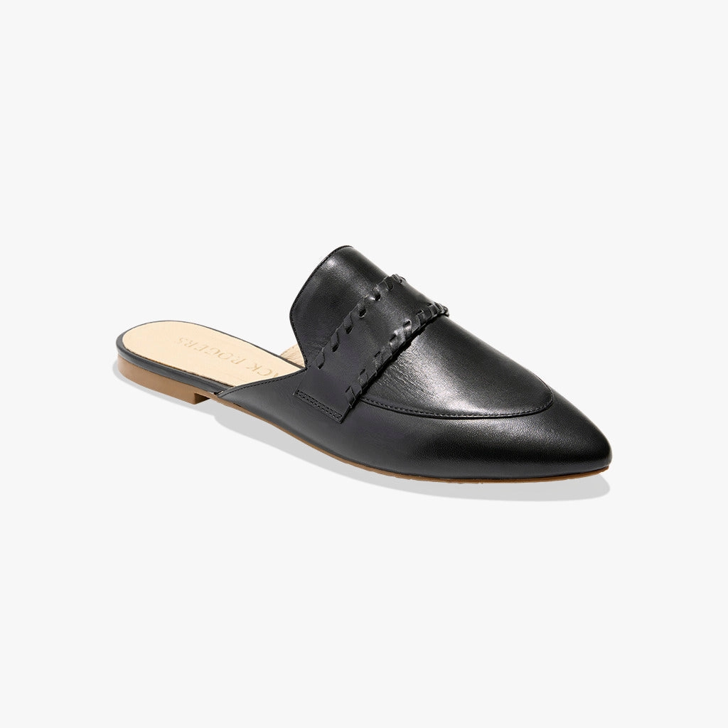 Beacon Leather Stitch Flat Mule Comfortable Slip-Ons