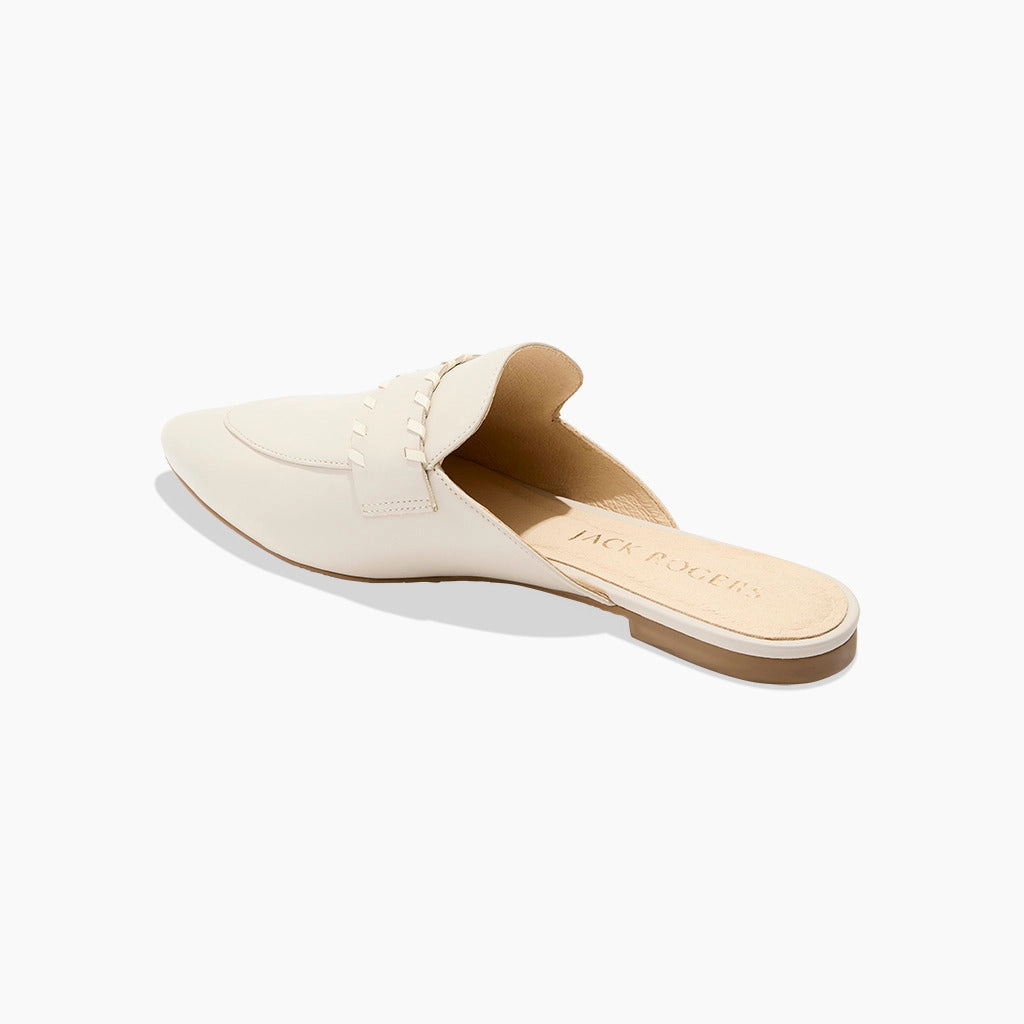 Beacon Leather Stitch Flat Mule Study Step