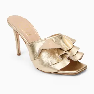 Pose Ready Beatrice Italian Leather Ruffle Heel