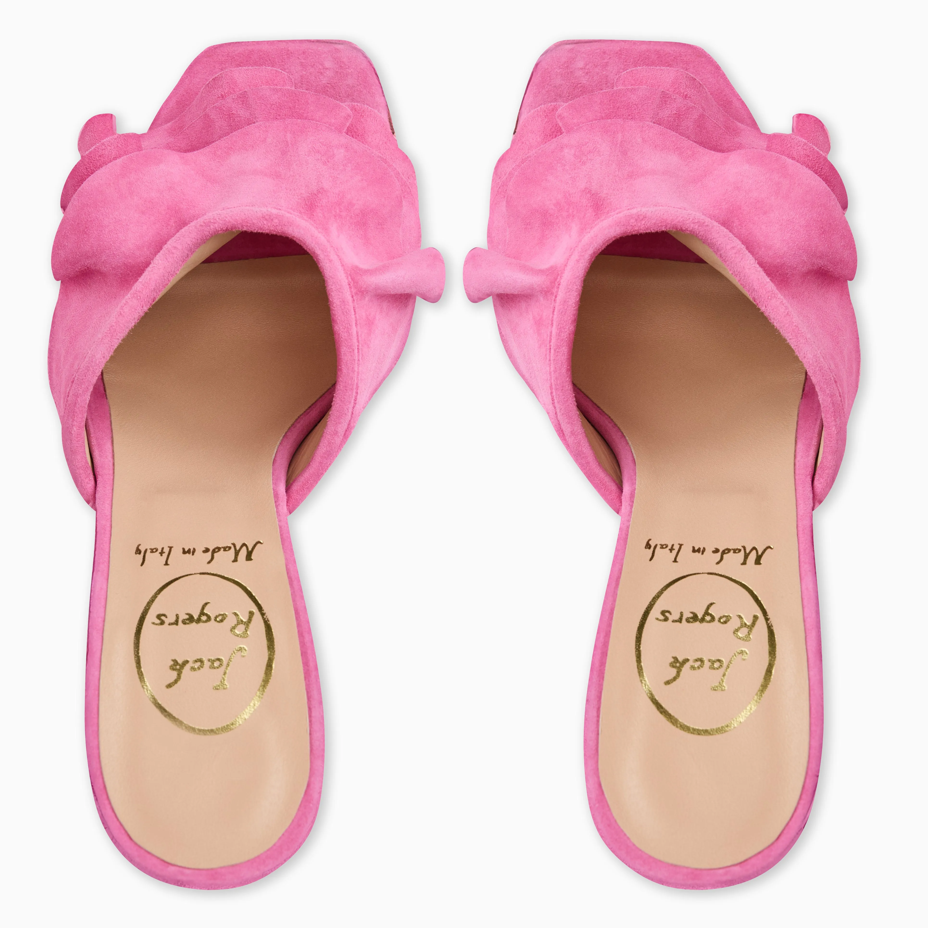 Designer Look Beatrice Italian Suede Ruffle Heel