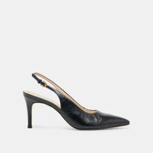 Everyday Chic Final Pick ELASI HEELS BLACK LEATHER