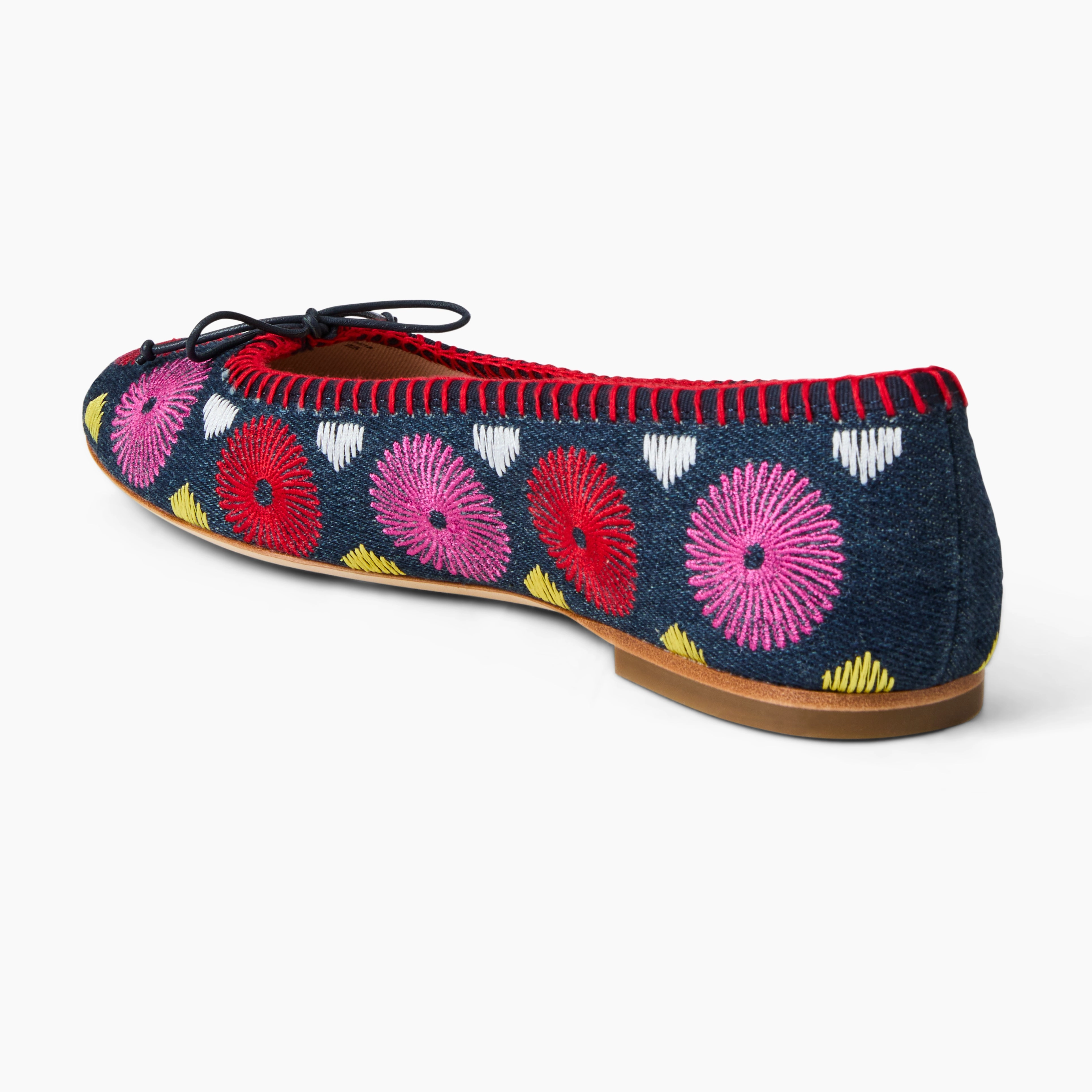 Roomy Toe Box Design Bettie Fabric Ballet Flat