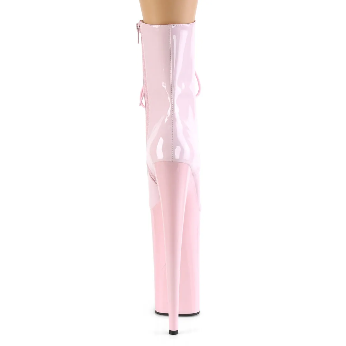 Beyond 1020 Baby Pink Patent 10" Heel Ankle Boots