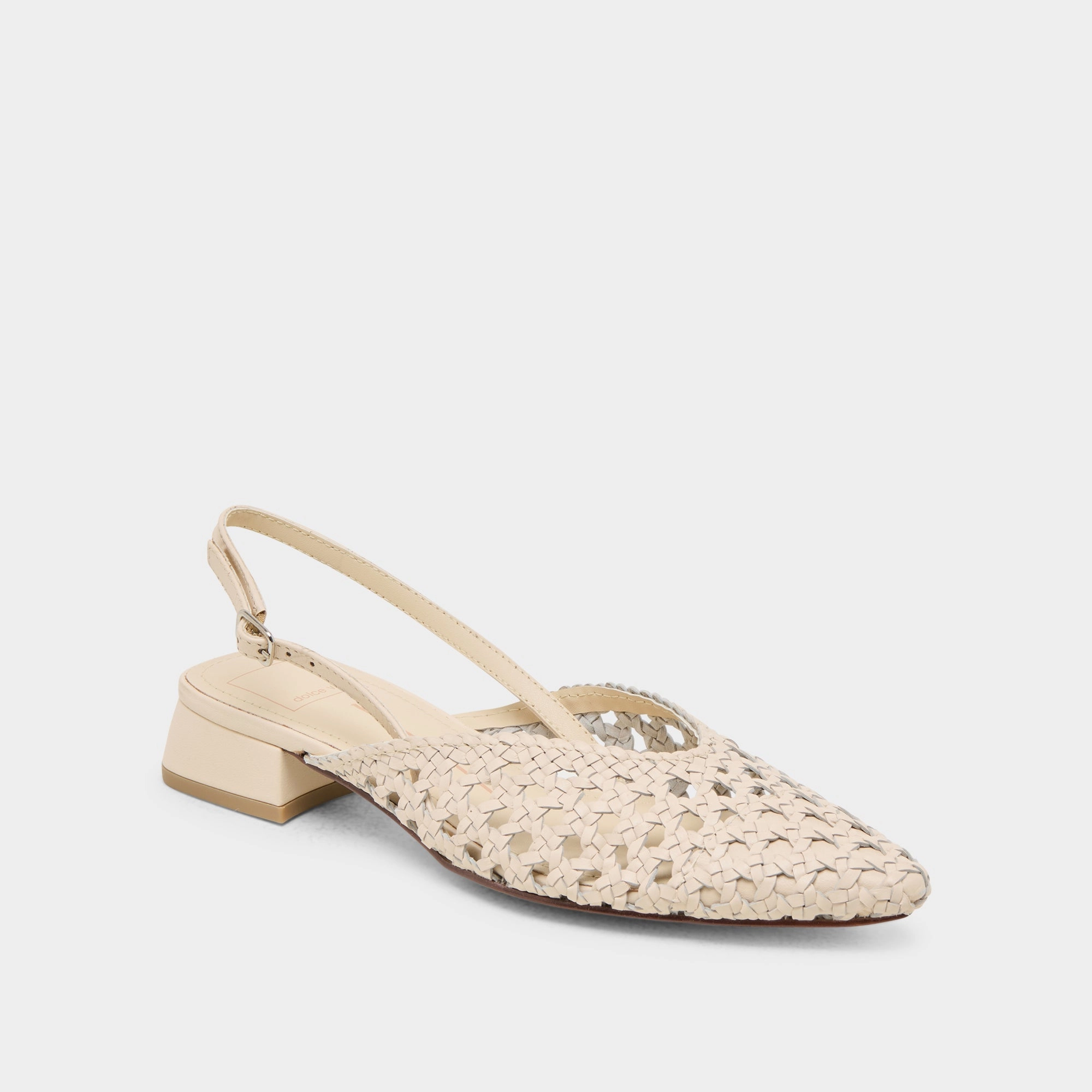 BIRDIE FLATS OFF WHITE WOVEN LEATHER Ocean Deck Team Meet