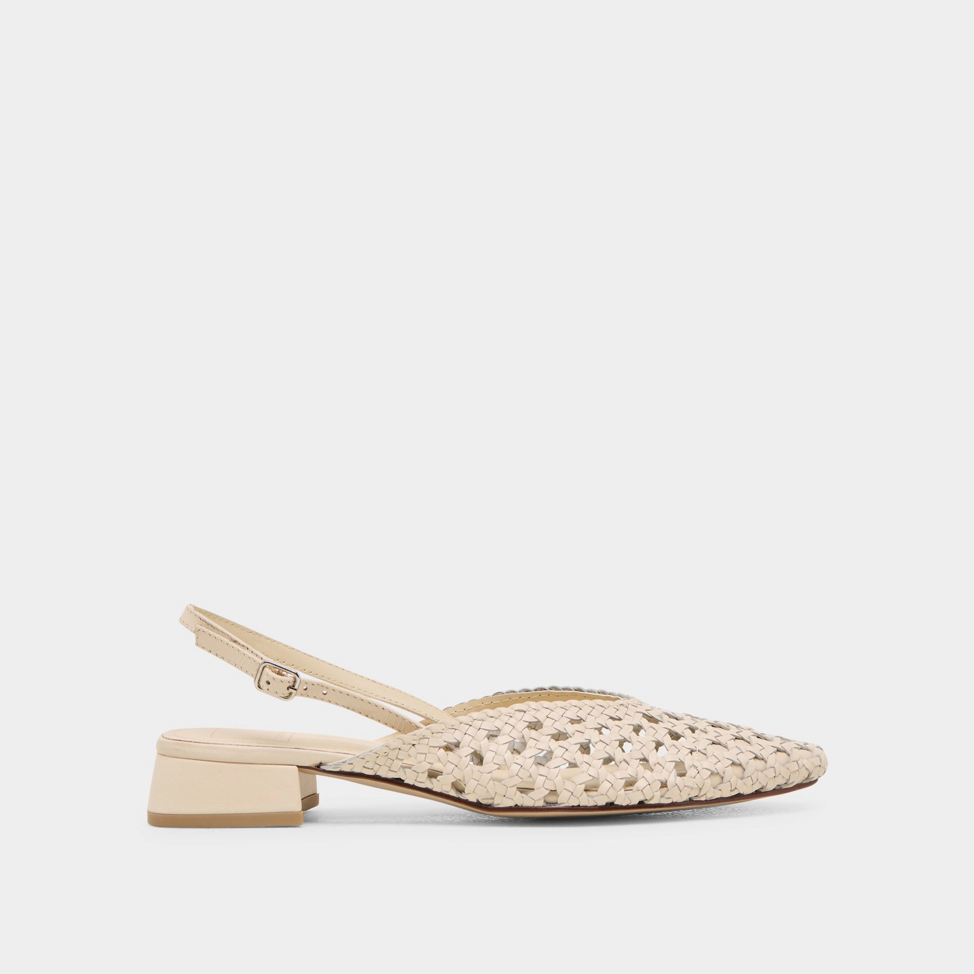 BIRDIE FLATS OFF WHITE WOVEN LEATHER Design Mood