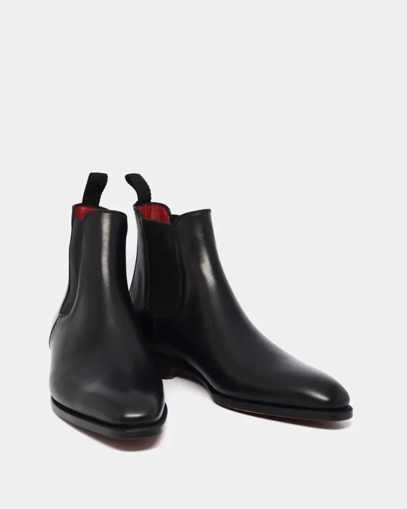 Black Calf Leather Chelsea Boot Flexible Midsole Construction