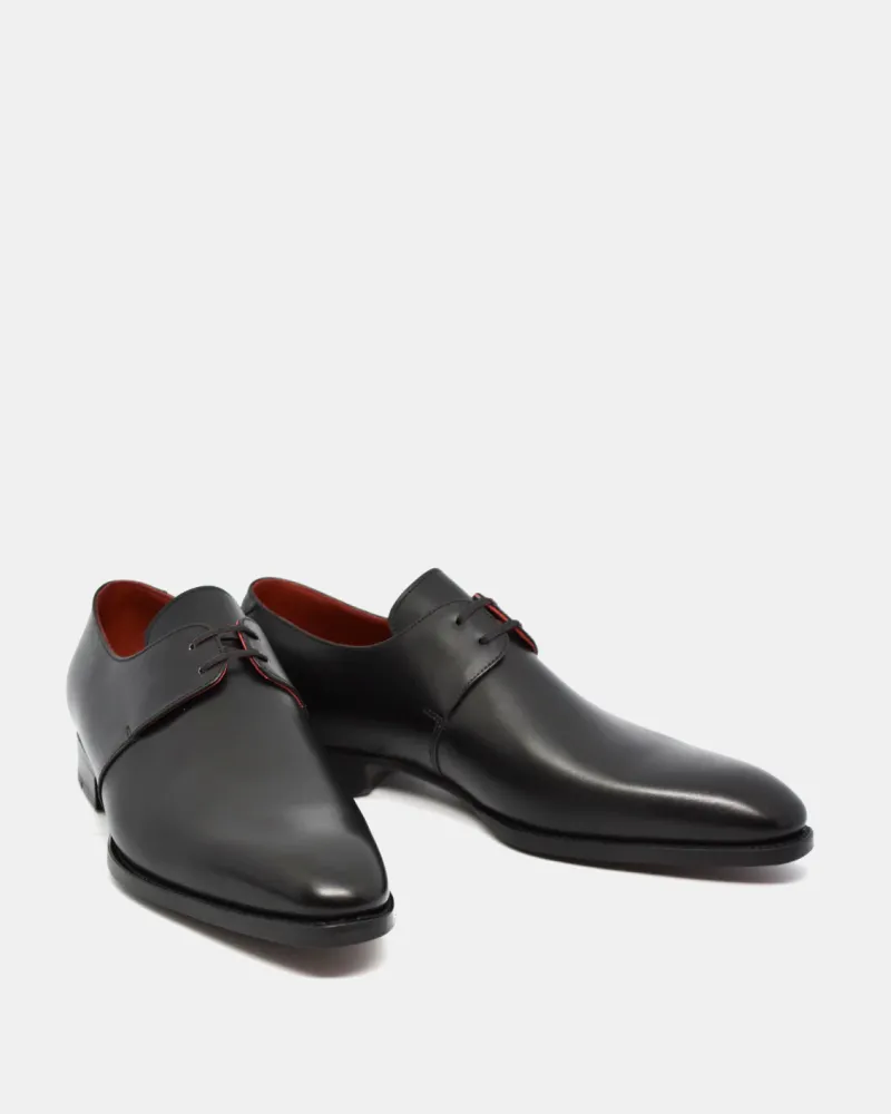 Summer Air Black Leather Derby Dress Shoe