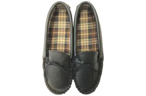 Black Leather Moccasins