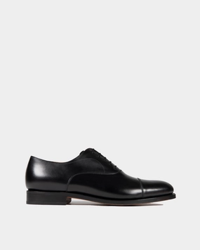 Black Oxford Dress Shoe with Leather Soles day use