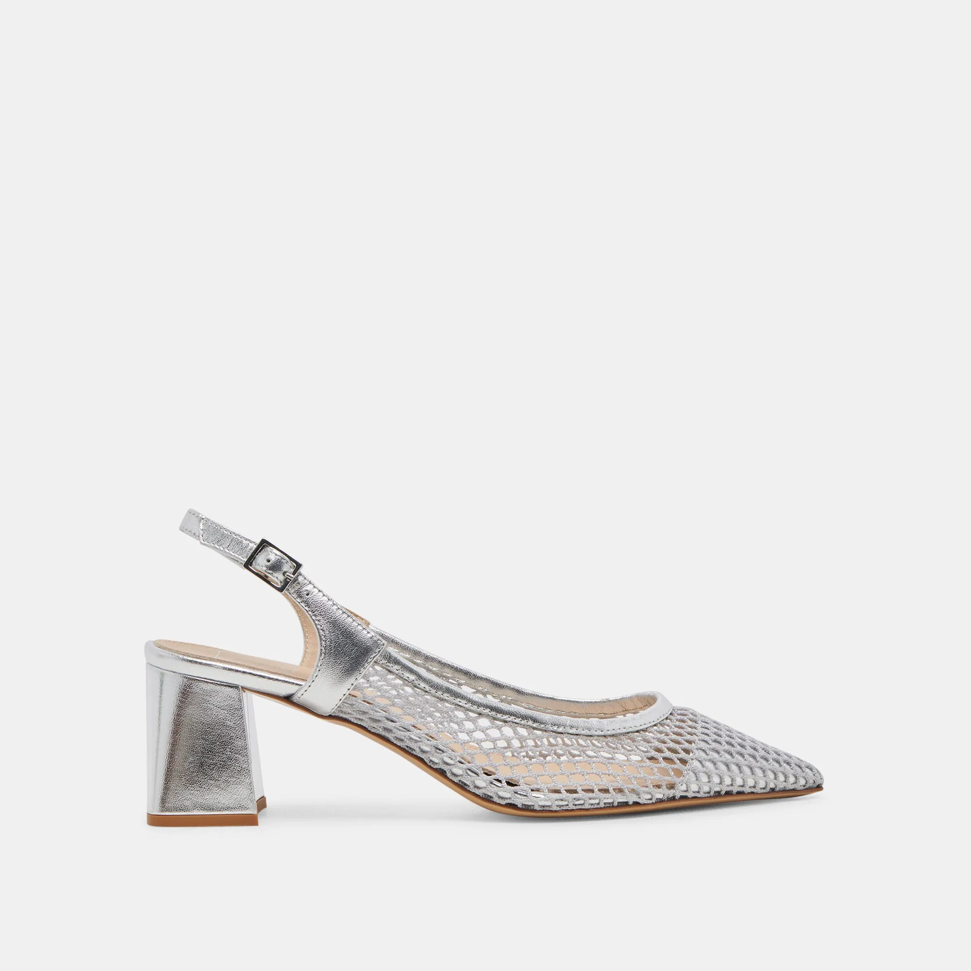 BLONDI HEELS SILVER MESH Summer Spark
