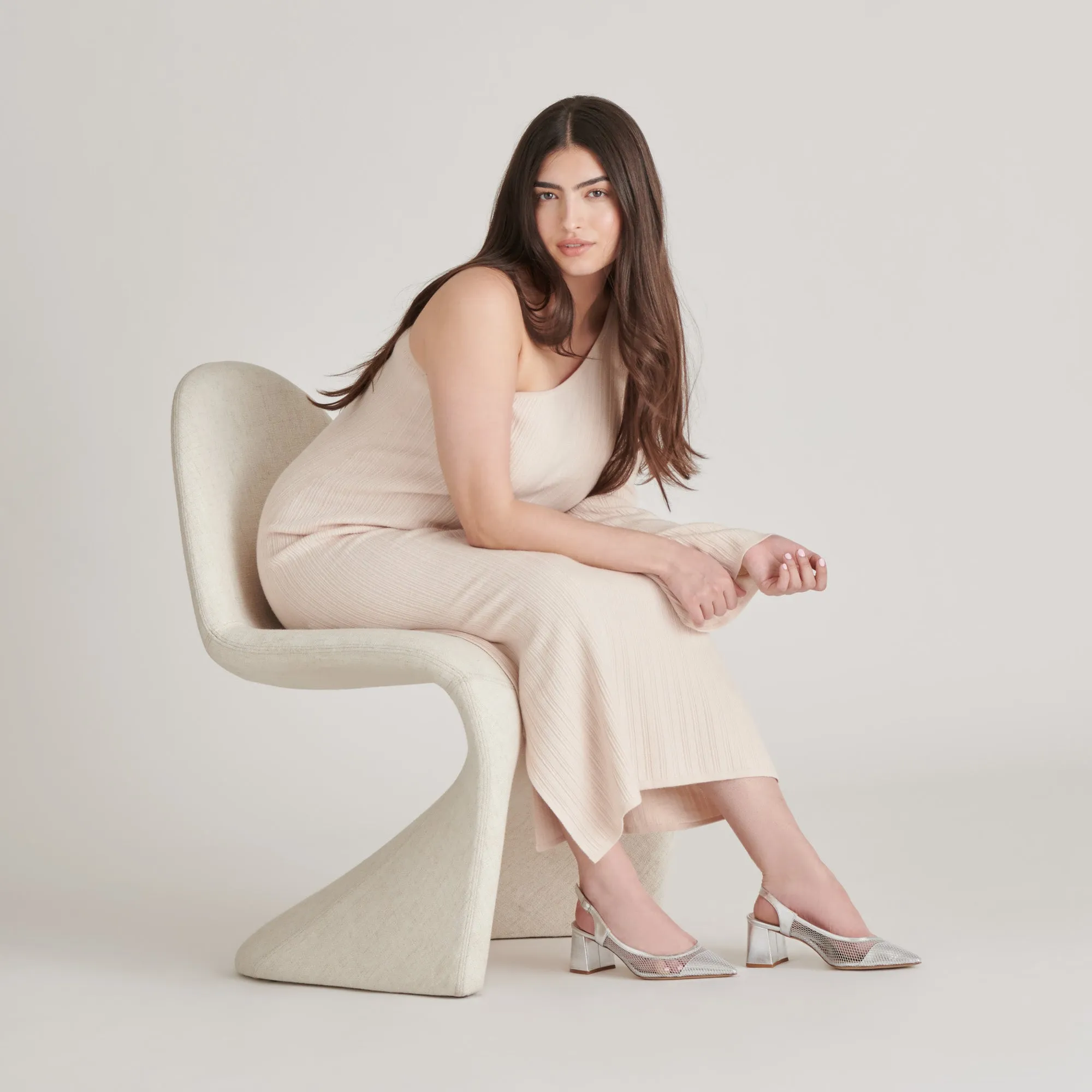 BLONDI HEELS SILVER MESH Candle Spark