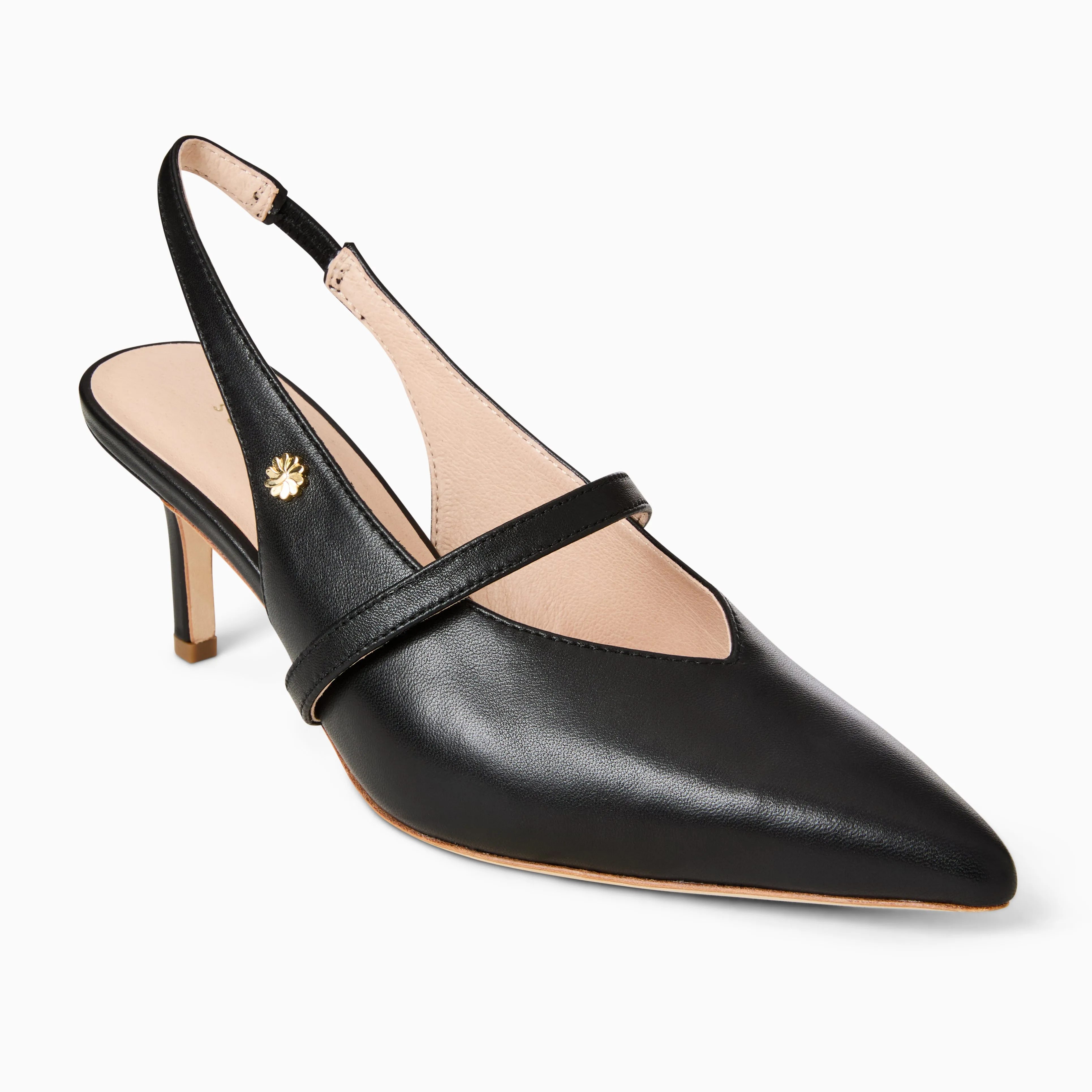 Blythe Leather Slingback Heel Occasion Footwear