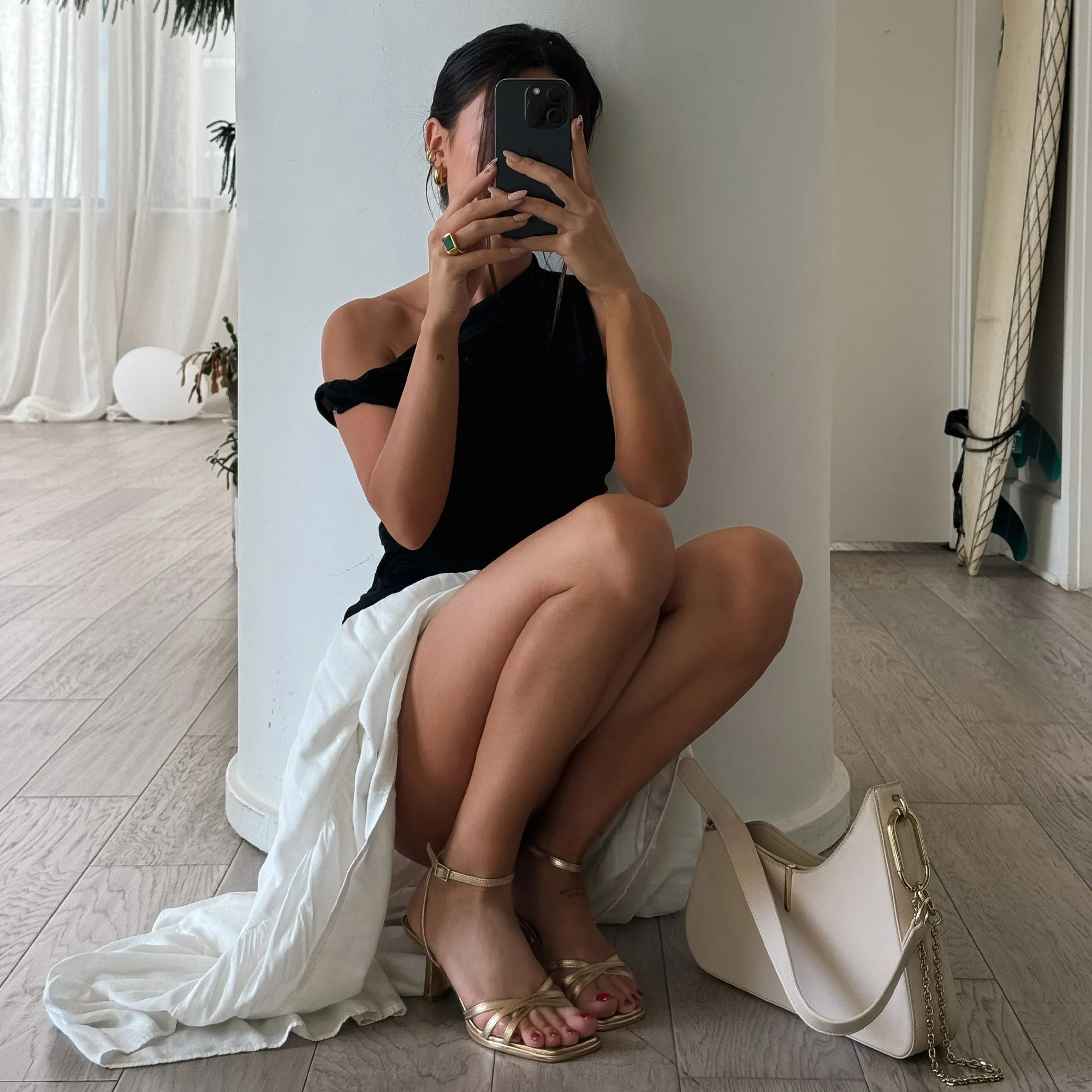 Premium Heels Pointed Heels MANJI HEELS LIGHT GOLD METALLIC LEATHER