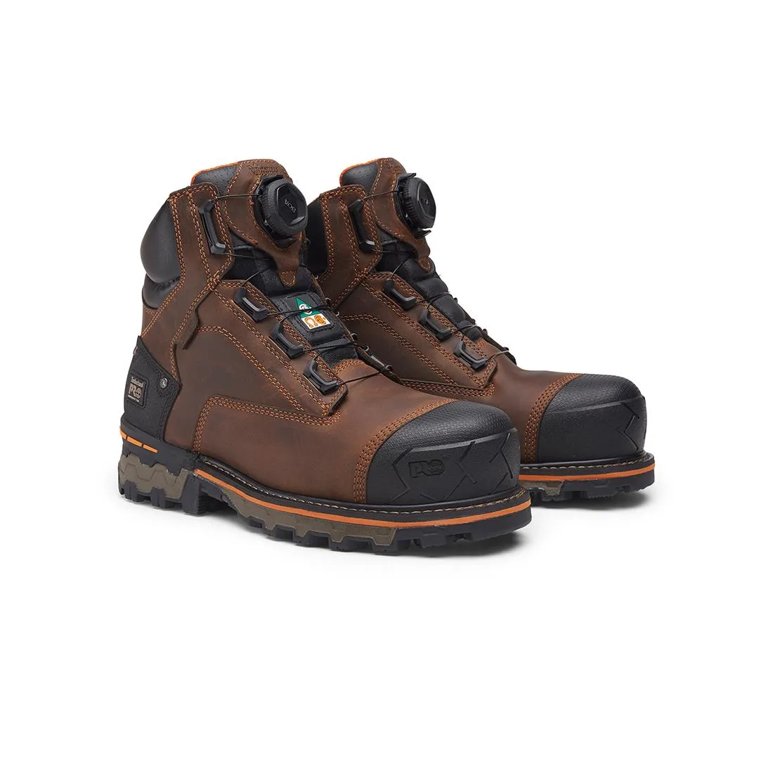 Boondock 6-Inch Waterproof Composite-Toe Work Boot Boa Fp Csa Full Grain Medium Brown