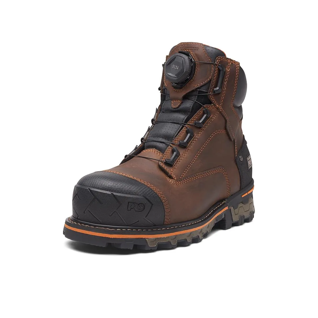Boondock 6-Inch Waterproof Composite-Toe Work Boot Boa Fp Csa Full Grain Medium Brown