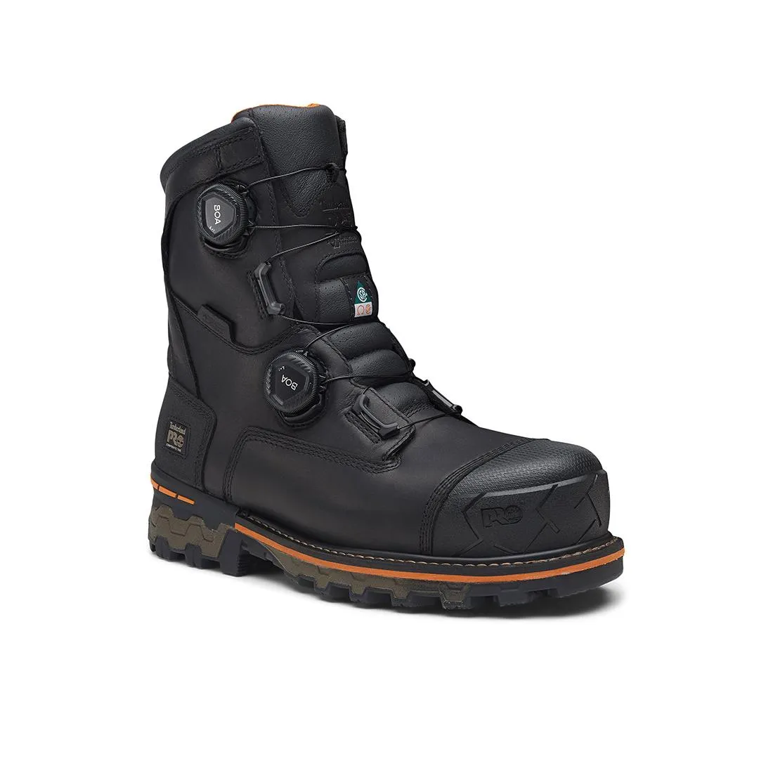 Boondock 8-Inch Waterproof Composite-Toe Work Boot Boa Fp Csa 400G Full Grain Black
