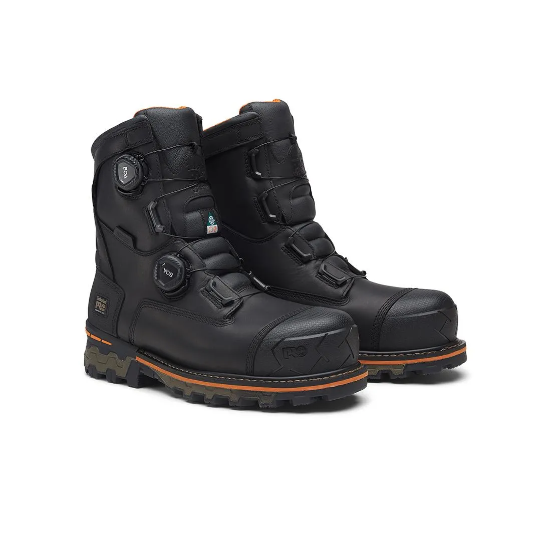 Boondock 8-Inch Waterproof Composite-Toe Work Boot Boa Fp Csa 400G Full Grain Black