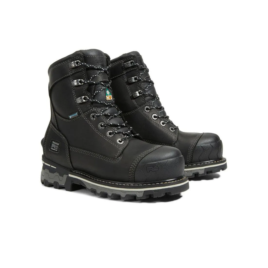Boondock 8-Inch Waterproof Composite-Toe Work Boot Fp Ins Csa 200G Black/Grey