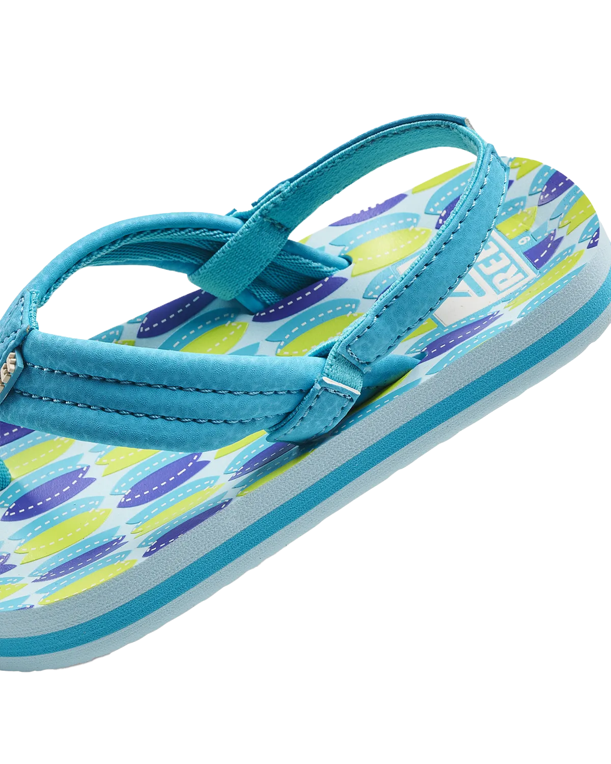 Boys Little Ahi Flip Flops in Blue Fish