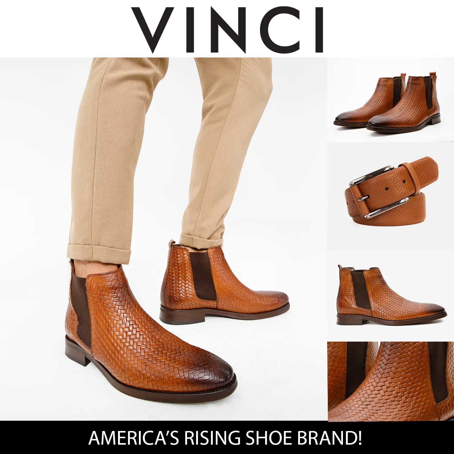 The Oslo Tan Leather Chelsea Men Boot Pull Tab