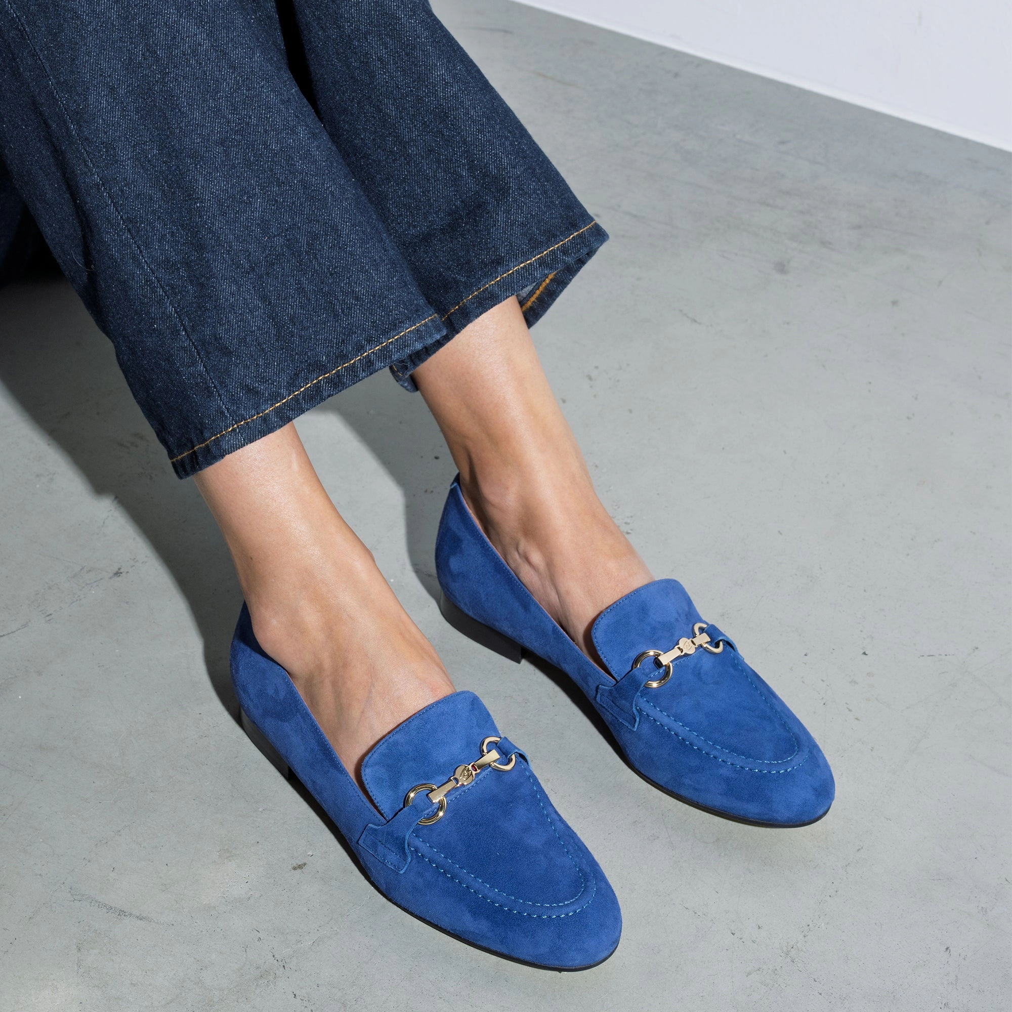 Vend?me Fleur blue suede loafers Casual Everyday Footwear