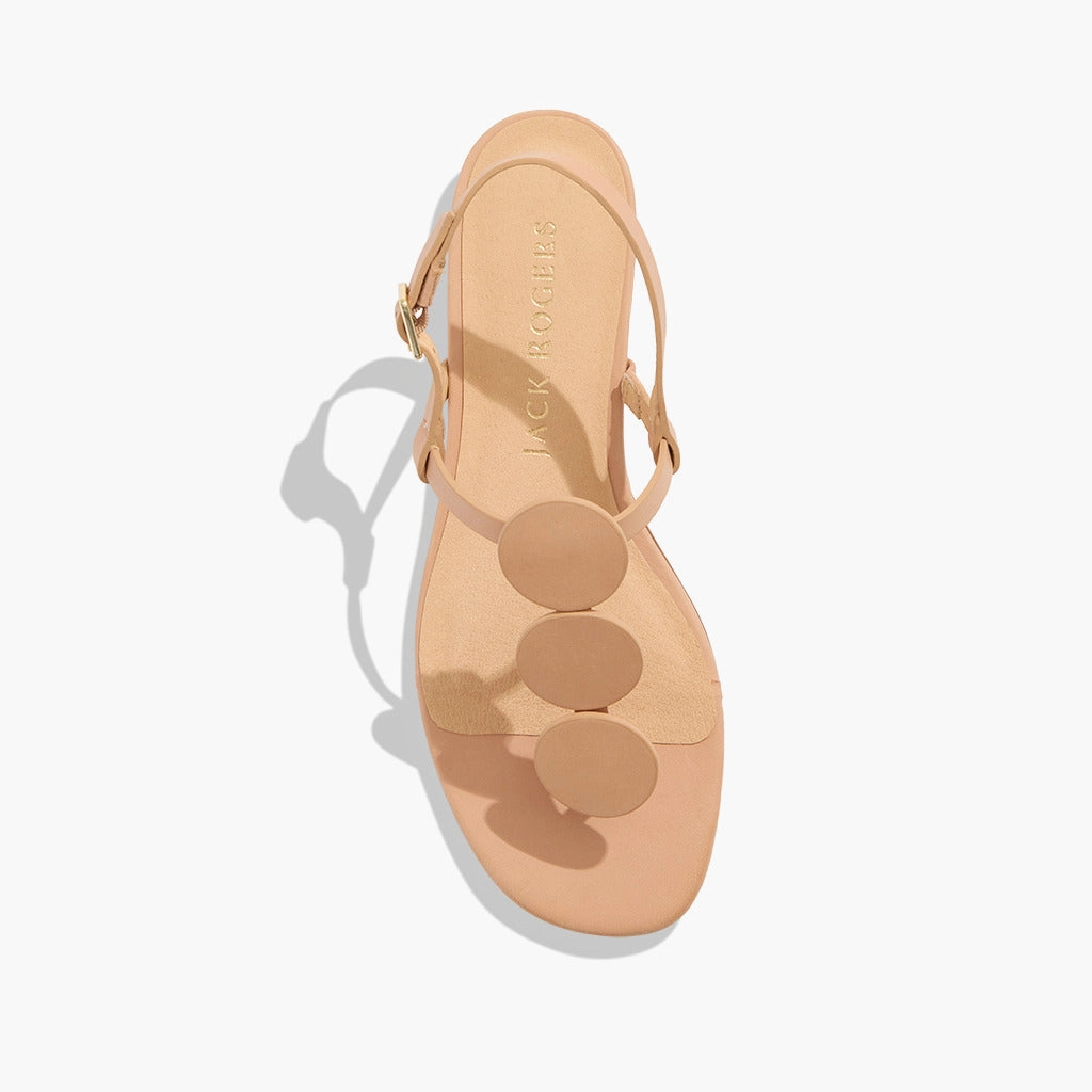 Everyday Step Flex grooves Worth Leather Flat Sandal