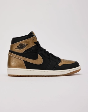 Jordan Air Jordan 1 Retro High OG 'Black And Gold' Cushioned heel
