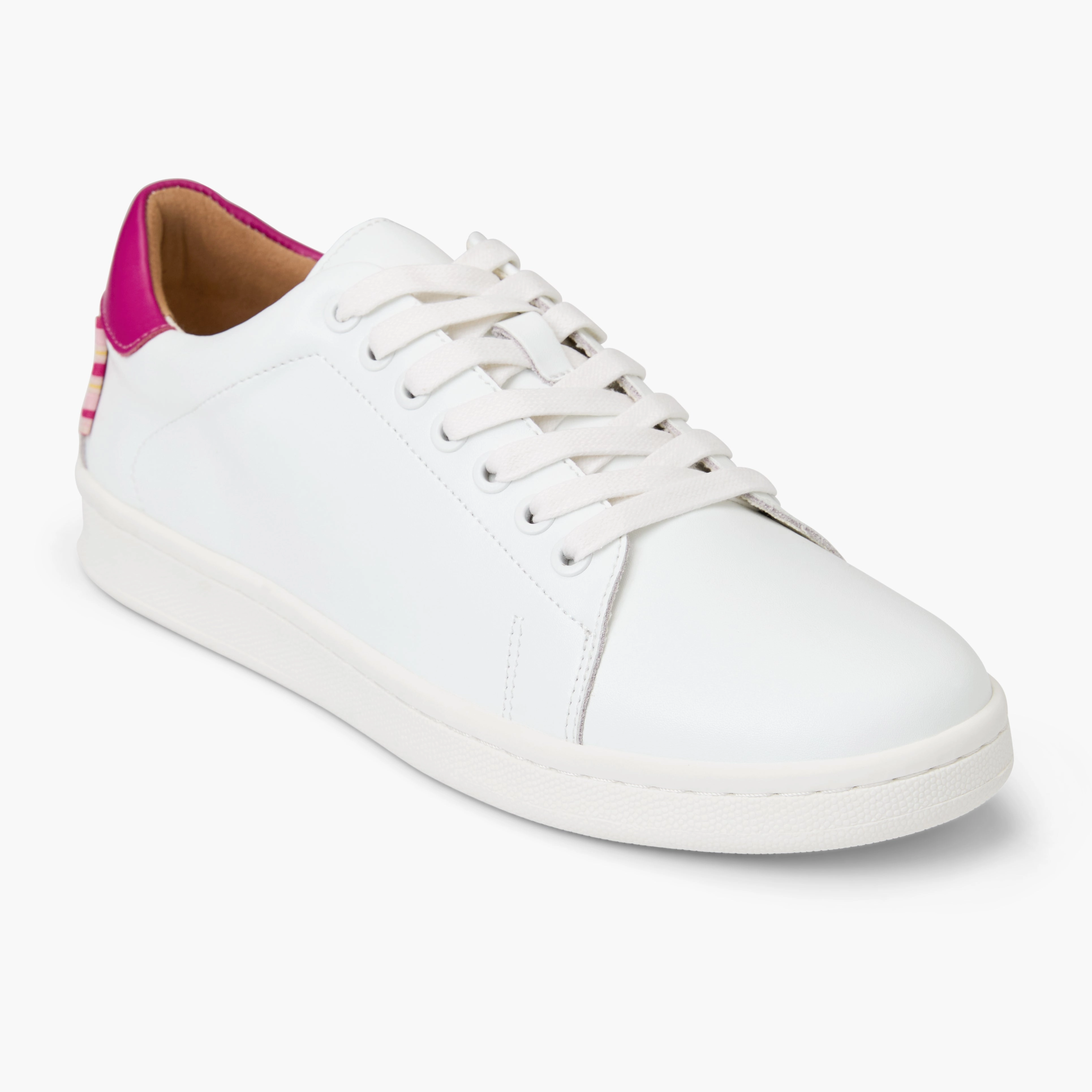 Marina Leather Low Top Sneaker Square Toe Casual Comfort Shoes