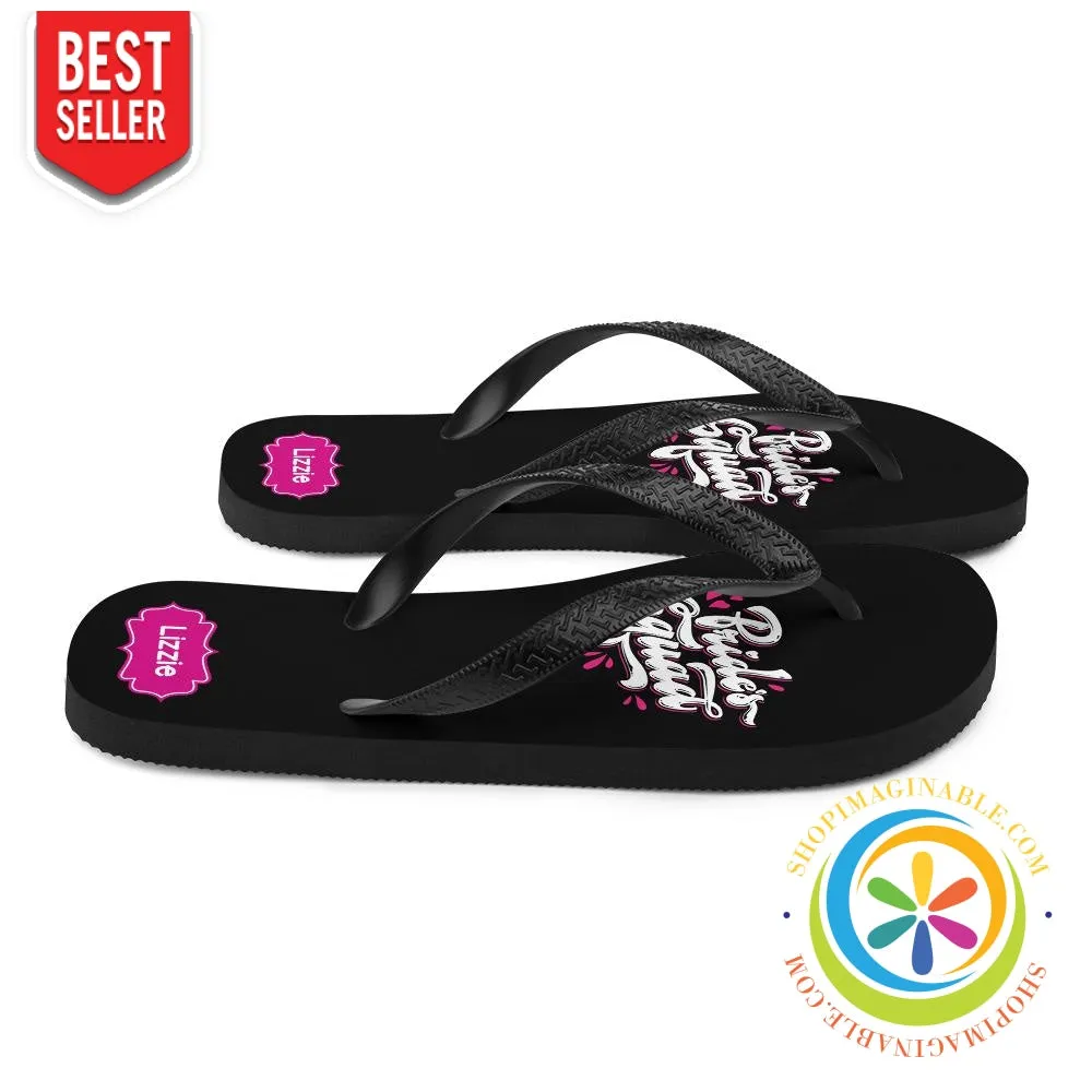 Bride Squad Personalized Custom Bridal Party Flip-Flops