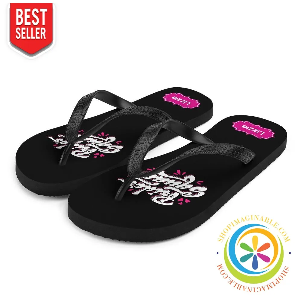 Bride Squad Personalized Custom Bridal Party Flip-Flops