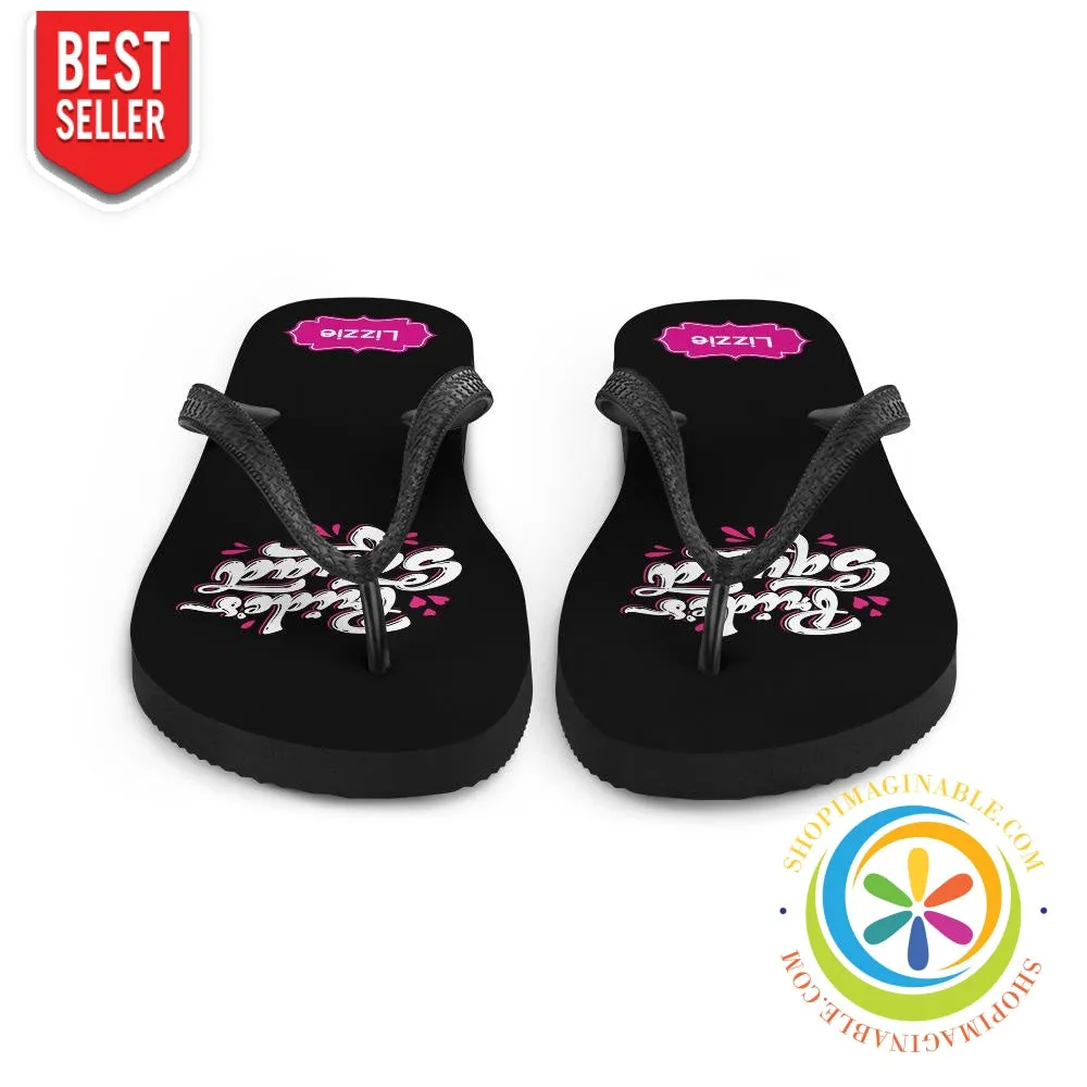 Bride Squad Personalized Custom Bridal Party Flip-Flops