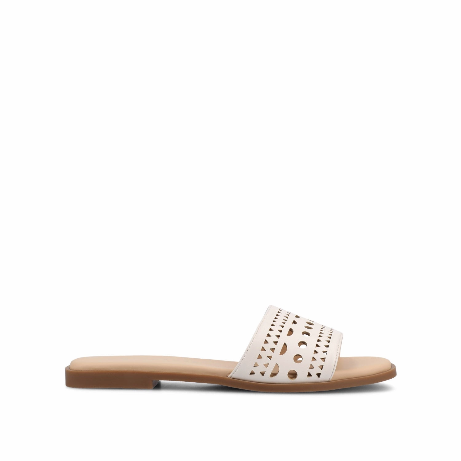 BRODIE SLIDE SANDALS IN VEGAN LEATHER Wide fit