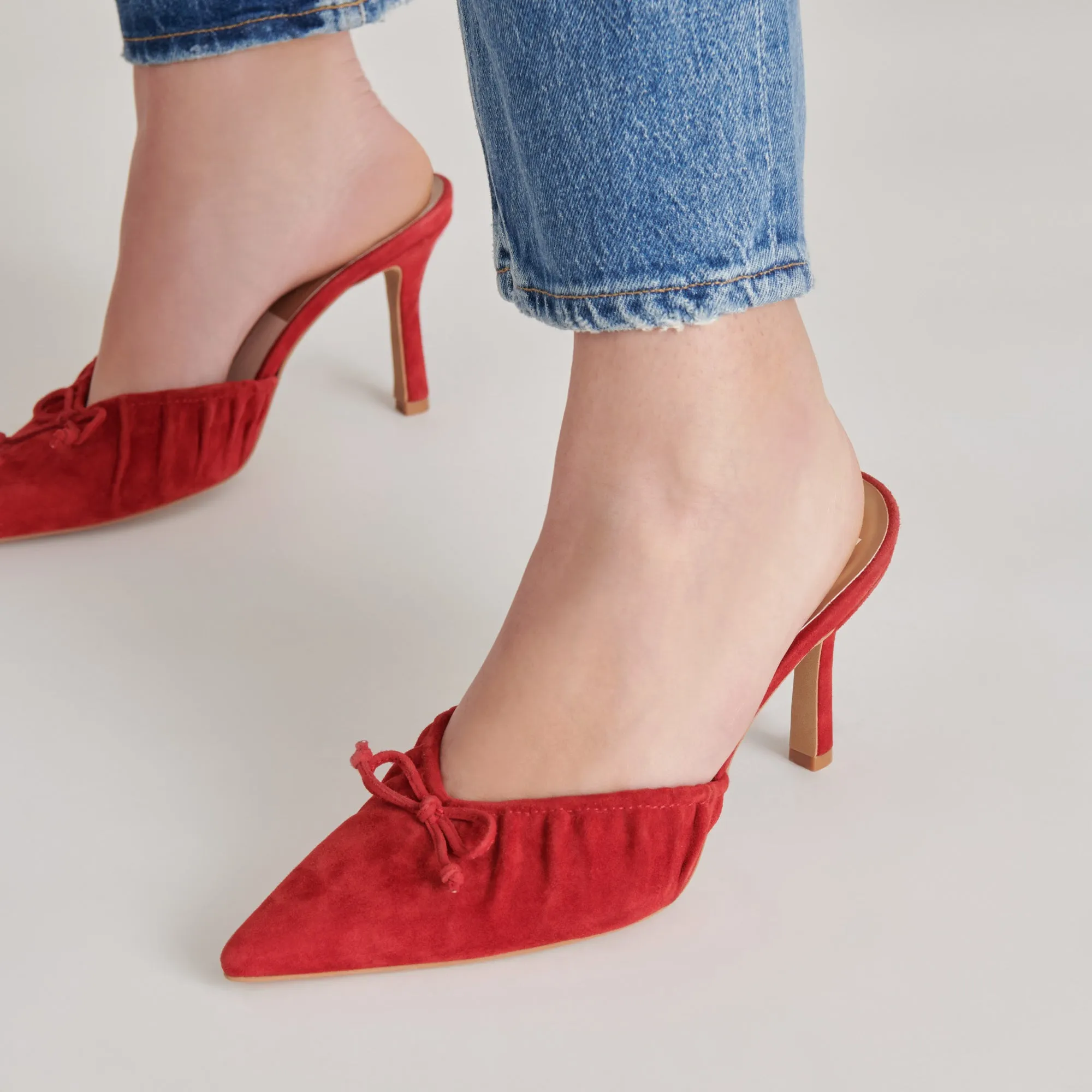 London Chic KAIRI HEELS CRIMSON SUEDE