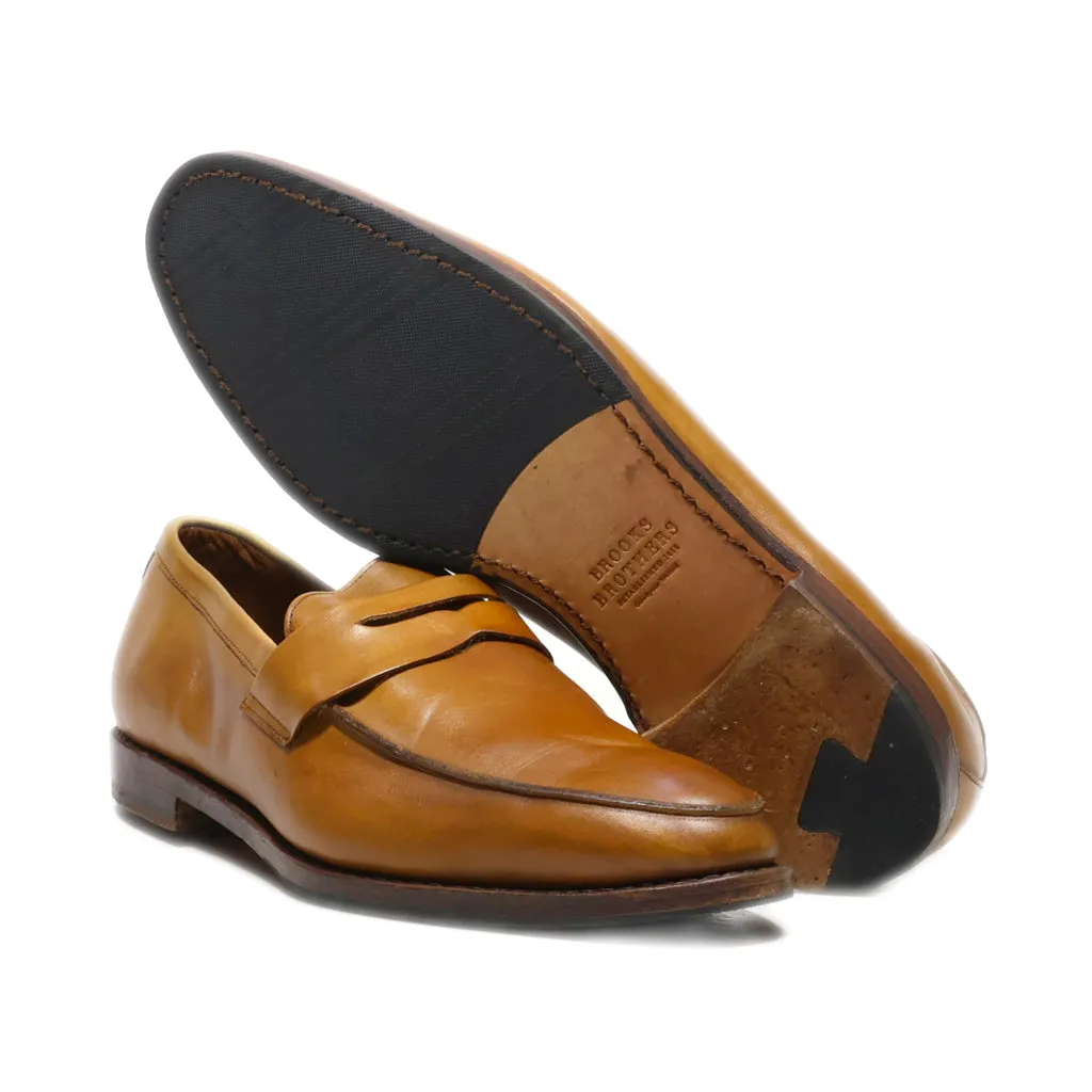 Brooks Formal Slip Ons Leather Brown Colour For Men