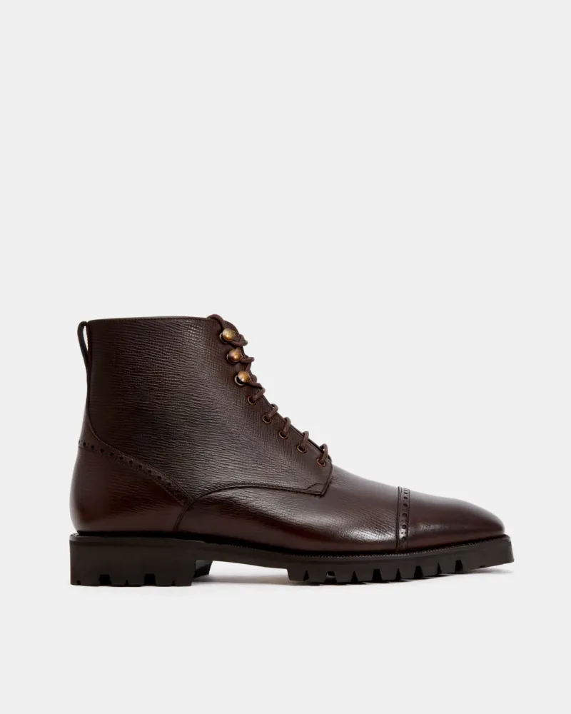 Comfort Fit Brown Alcazar Cap Toe Boot
