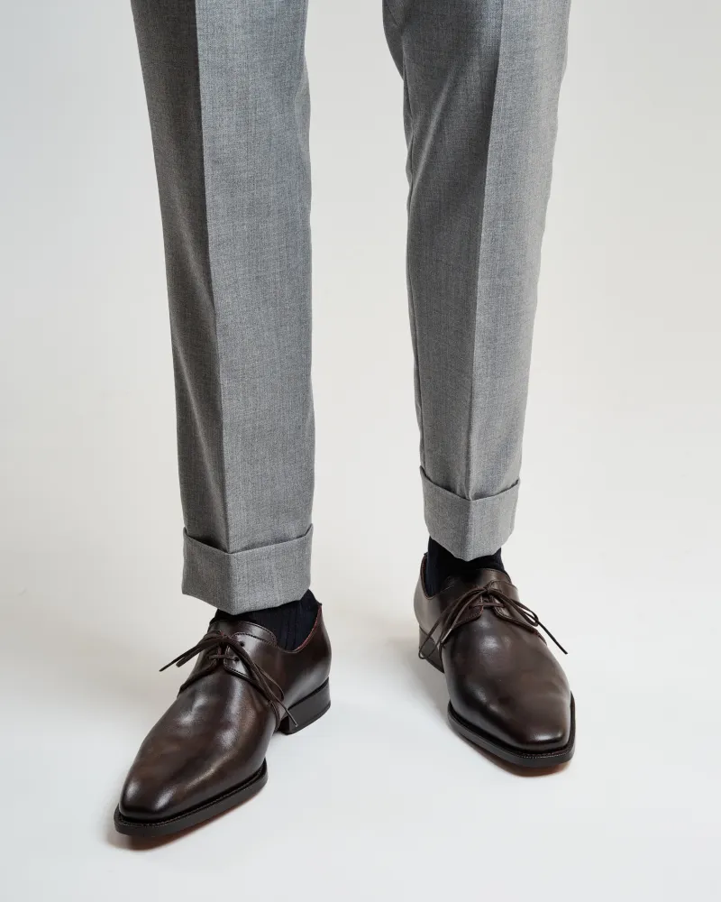 Durable Stitchdown Method Real Craft Brown Leather Derby Dress Shoe