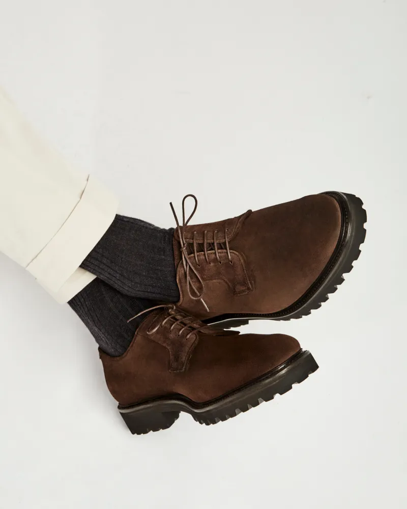 Water Safe Brown Suede Derby Shoe