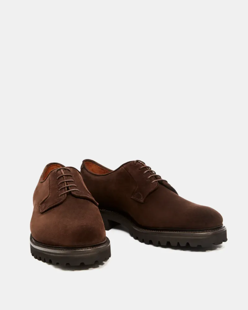 Anti Skid Downtown Style Brown Suede Derby Shoe