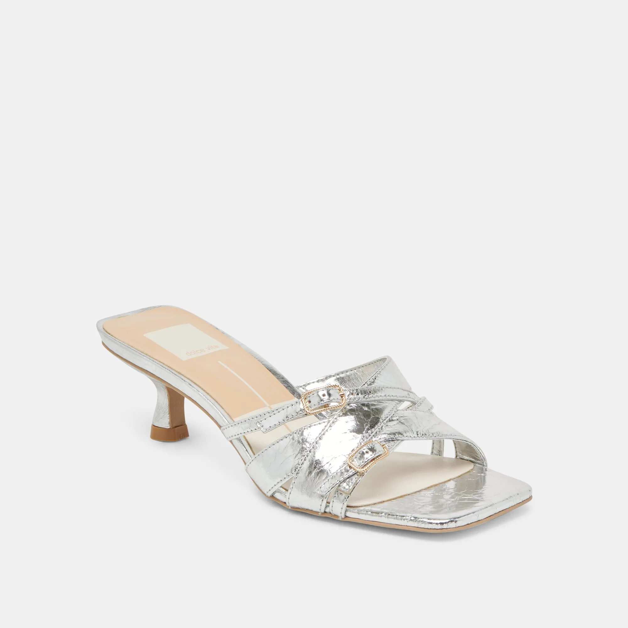 Soft Appeal BRYANT HEELS SILVER DISTRESSED LEATHER