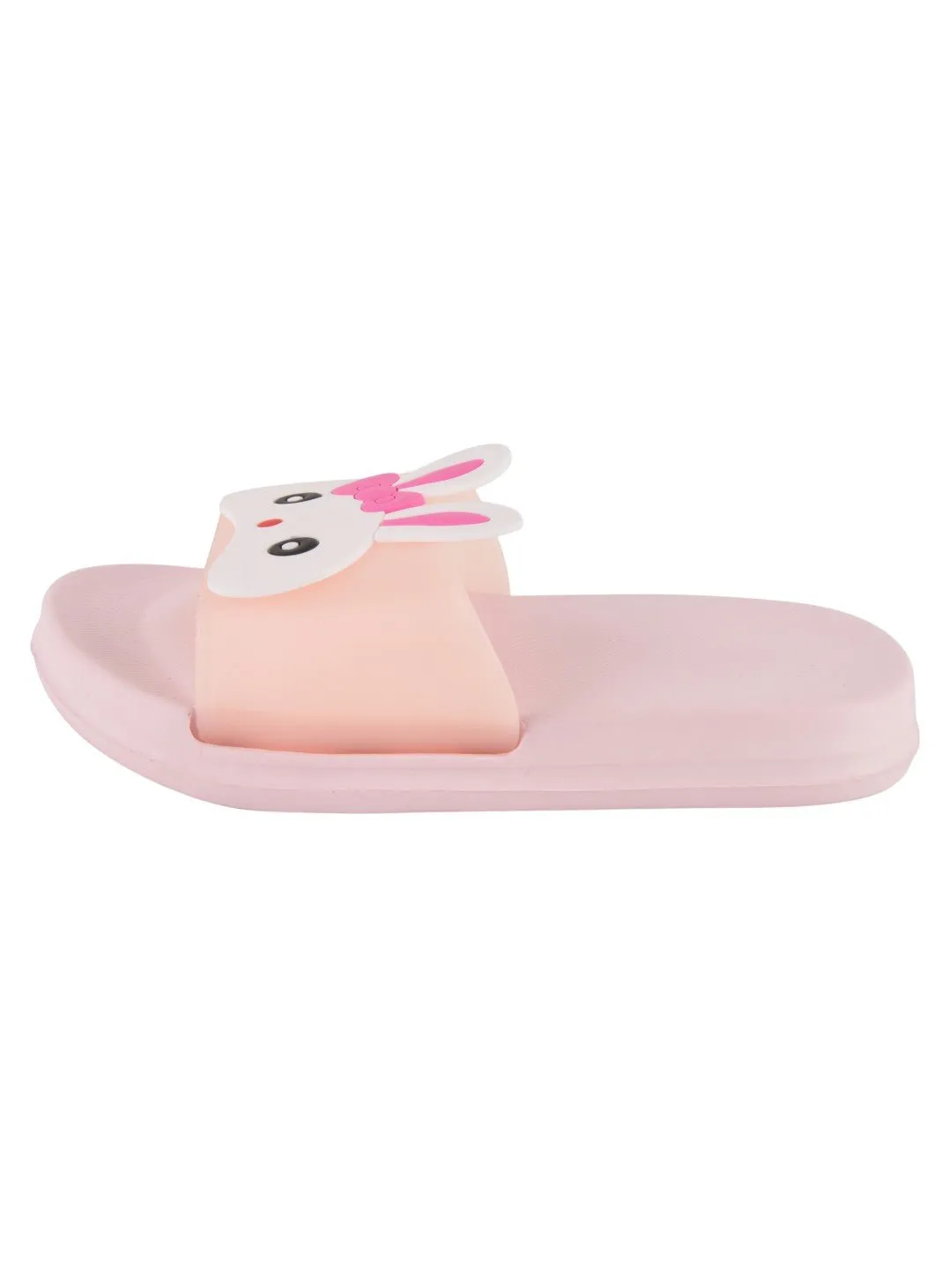 Bunny Face Slides for Girls - Light Pink