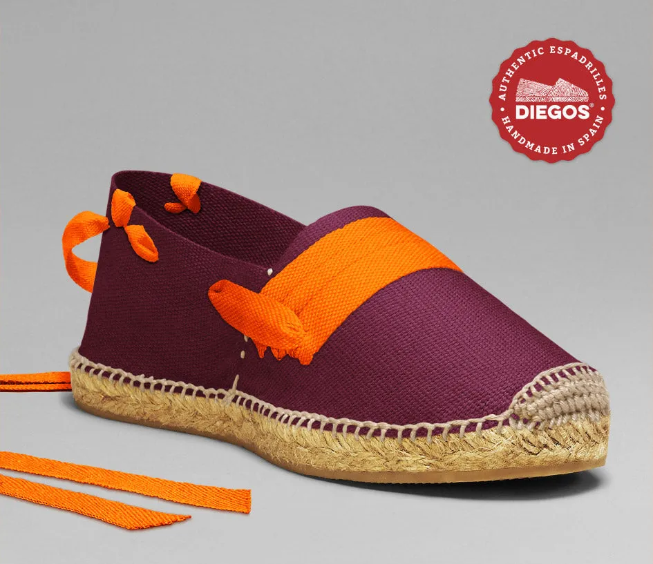 Burgundy basque espadrilles
