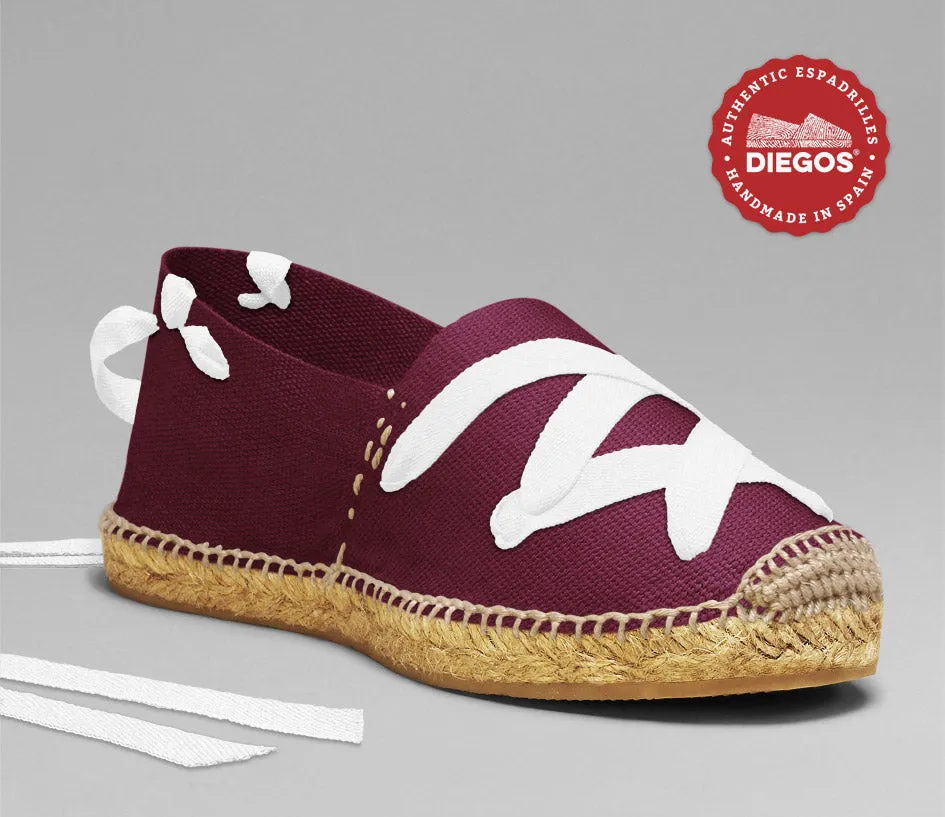Burgundy classic espadrilles