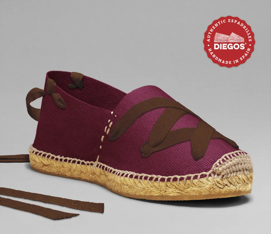 Burgundy classic espadrilles