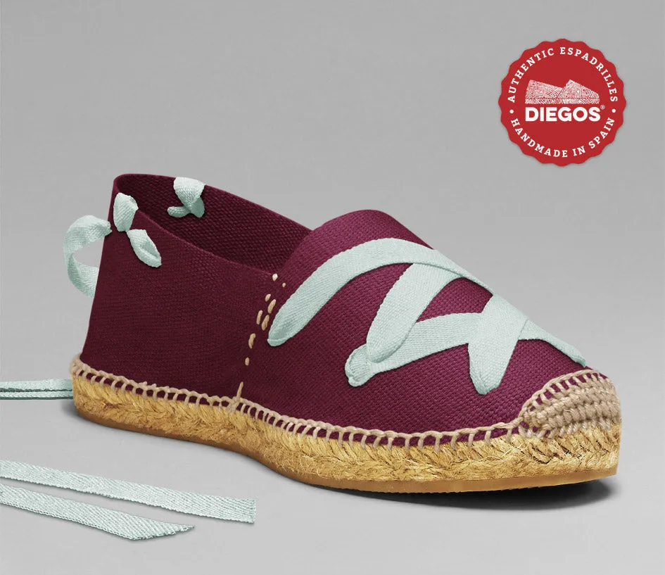 Burgundy classic espadrilles