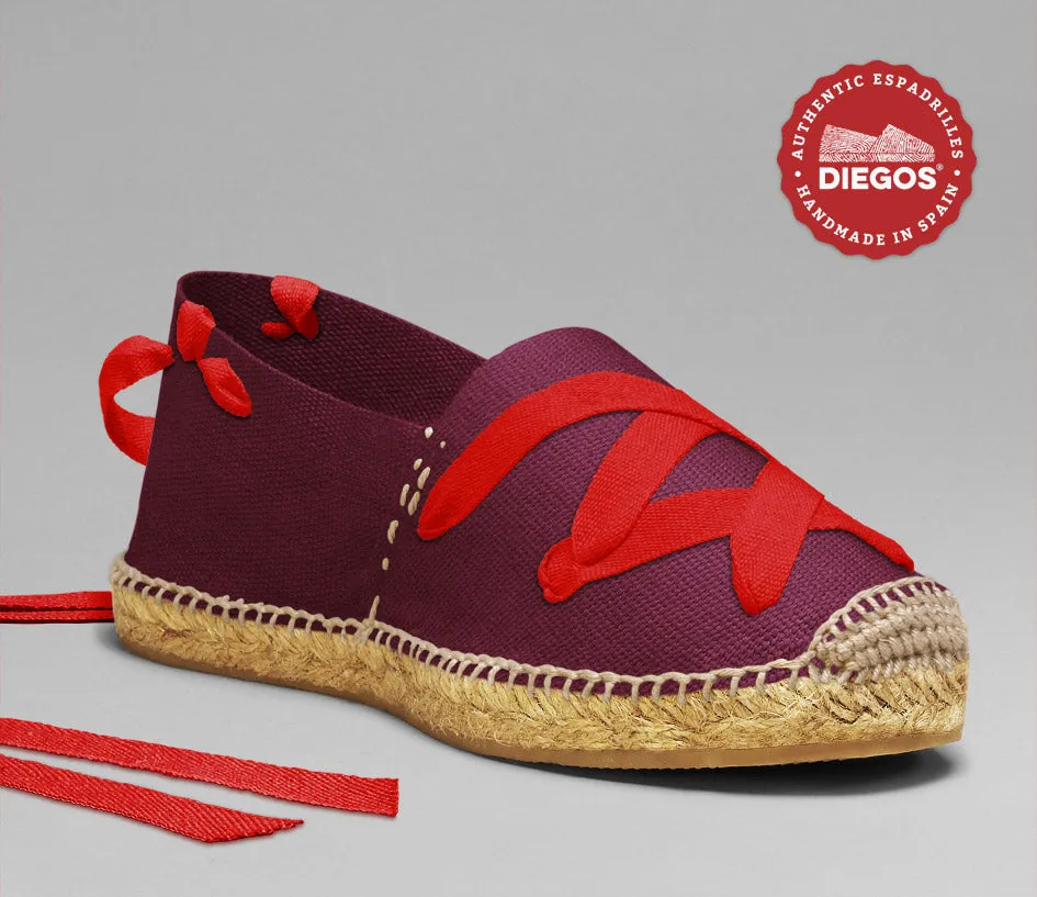 Burgundy classic espadrilles